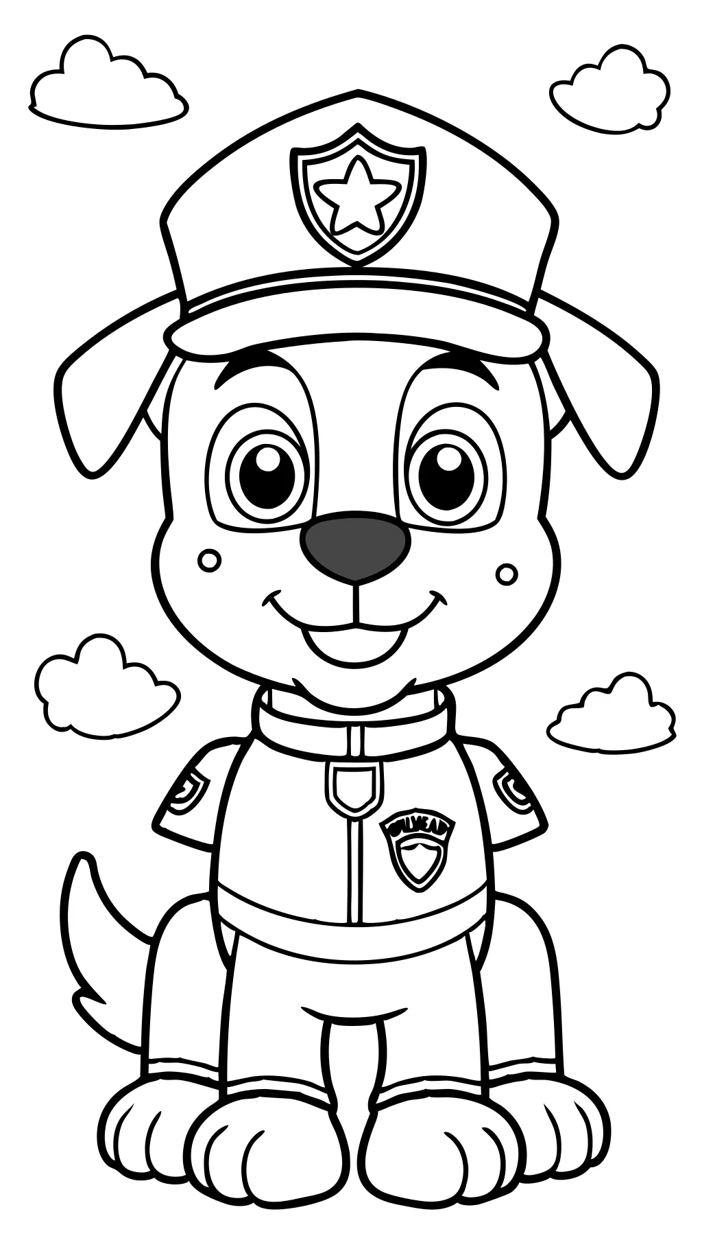 chase coloring page paw patrol